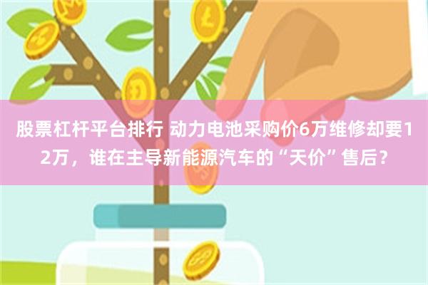 股票杠杆平台排行 动力电池采购价6万维修却要12万，谁在主导新能源汽车的“天价”售后？