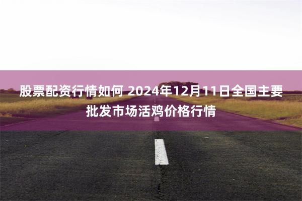 股票配资行情如何 2024年12月11日全国主要批发市场活鸡价格行情